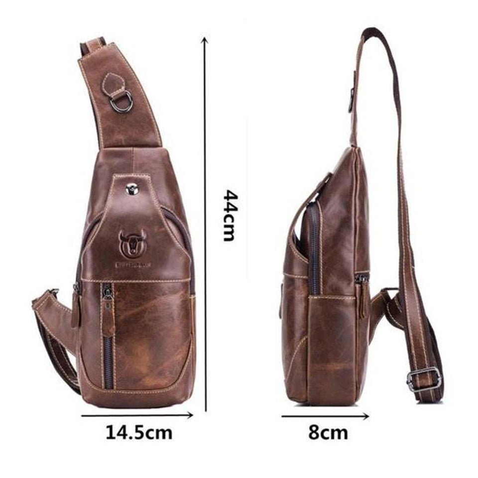 Cowhide Leather Sling Bag - Aelicy Global