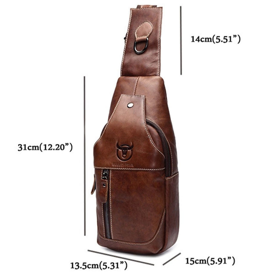 Cowhide Leather Sling Bag - Aelicy Global