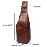 Cowhide Leather Sling Bag - Aelicy Global