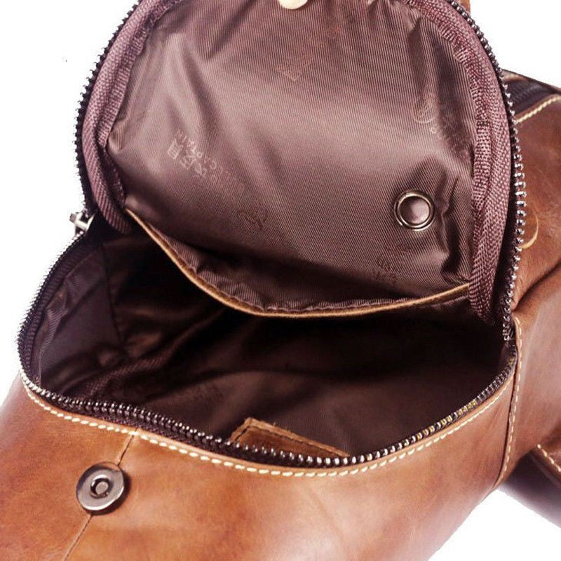 Cowhide Leather Sling Bag - Aelicy Global