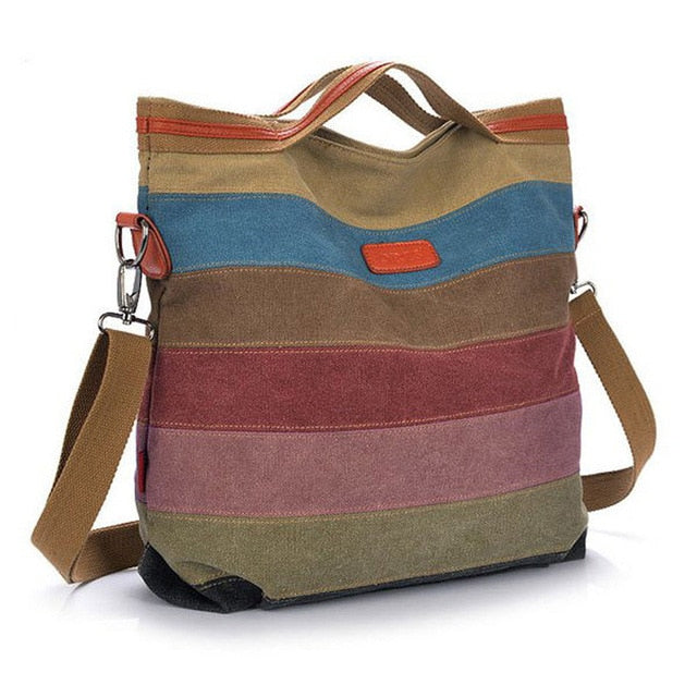 Aelicy luxury Fashion Women Bag Canvas Handbag Messenger Bag for Girls Stripe Messenger Bag Women Handbag Cross body Bolsa - Aelicy Global